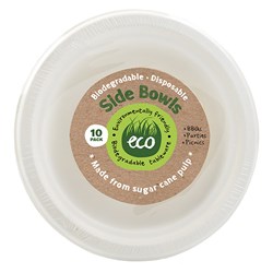 Eco Friendly Bowl 18cm White Pk10