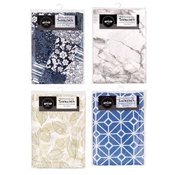 Tablecloth Printed PEVA w Flannel Back Round 150cm