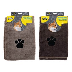 Towel Pet Microfibre 100x60cm 2 Asstd Colours