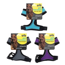 Harness Pet Neoprene Small 30-40cm 3 Asstd Colours