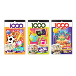 Stickers Kids Book 1000Pc 3 Asstd Designs