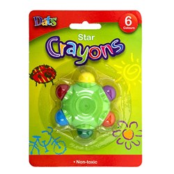 Crayon Star Shape 6 Cols Mixed