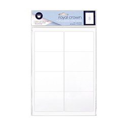 Labels White A4 8 Per Sheet 10 Sheets Total 80Pk
