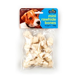 Dog Mini Rawhide Bones 6cm Pk10 100g