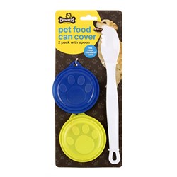 Pet Food Can Cover Pk2 w 1 Spoon
