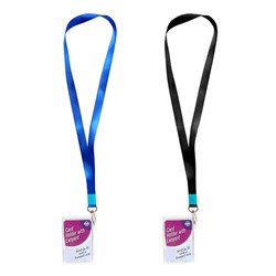 Card Holder ID Hard Vert Or Hori EasySlide w Lanyard 2Astd