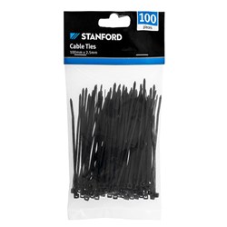 Cable Ties Pk100 Black 100mm x 2.5mm