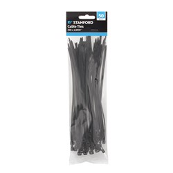 Cable Ties Black 50Pk 200x4.8mm