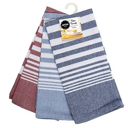 Tea Towel Assorted Pk3 45x65cm