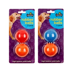 Dog Toy Solid Rubber Balls 2pk