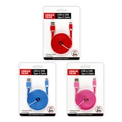 USB-C Charging Cable 2M (for Android) 3 Asstd