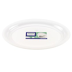 Platter Serving Oval Plastic White Large