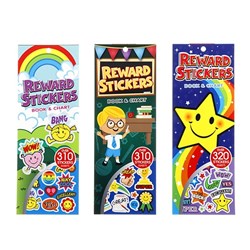 Kids Stickers Reward Book 320pc 3 Asstd