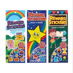 Stickers Kids Reward Book 320Pc 3 Asstd