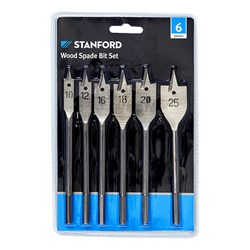 Wood Spade Bit Set 6Pc
