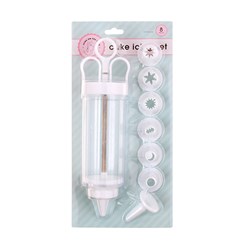 Cake Decorating Icing Set Syringe 8 Nozzles 21x4.cm