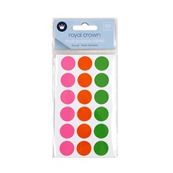 Labels Multi Purpose Round Coloured 360Pk 19mm