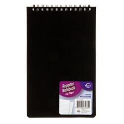 Notebook Basic PP Black Reporter 12.5x20cm 140pg