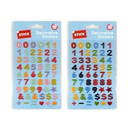 Stickers Decorative Numbers 2 Asstd