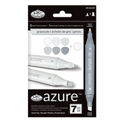 7pc Greyscale Colour Marker Set