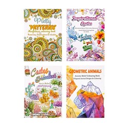 Book Colouring Adult A4 48pg 4 Asstd