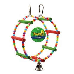 Bird Toy Hanging Wheel w Bell 20x16cm