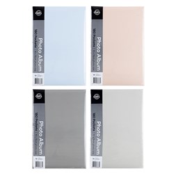 Album Photo 180 Pockets 10x 15cm Photo Size 4 Asstd Cols