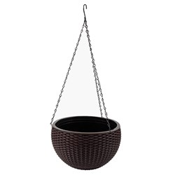 Hanging Basket Plastic Dark Brown 21.5x13.5cm