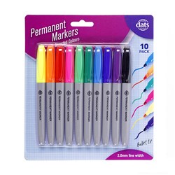 Marker Permanent Pk10 Mixed Cols Pen Style