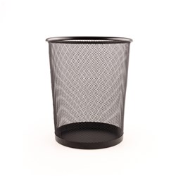Waste Bin Metal Mesh Black 23x27.3cm