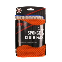Car Bug Sponge & Cloth Pack