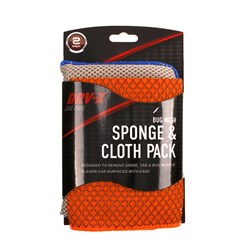 Car Sponge Mesh Bug Scrub & Cloth Pack
