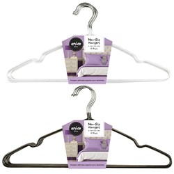 Hanger Slim Non Slip 10pk PVC Coated 40x0.3x18cm 2 Asst Cols