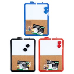 Corkboard Whiteboard Set w Accessories 3 Asstd 28x21.5cm