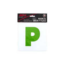 Magnetic P Plate Green For All Except WA VIC 2Pk