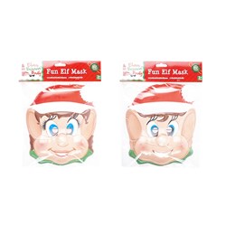 Xmas Elves BB Boy/Girl Elf Face Mask 2 Asstd