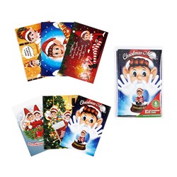 Xmas Elves BB Cards 6Pk Cartoon Designs 101x152mm PDQ