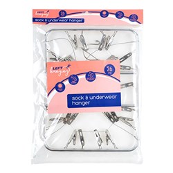 Hanger Clothes Airer Rectangle Aluminium 26 Pegs 35x27cm