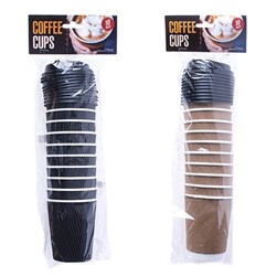 Paper Coffee Cups w Lid 10pk 275mL 2 Asst