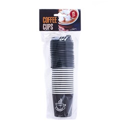Paper Coffee Cups w Lid Pk15 110mL Black