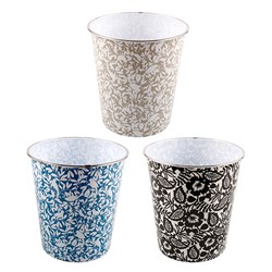 Print Waste Bin Dia23cm H25cm 3 Asst Cols PP