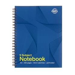 Notebook Basic Card Cover A4 5 Subject 250pg