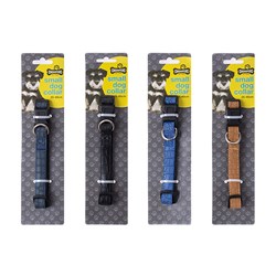 Collar Dog 1.5x25-40cm Small 4 Asstd Colours