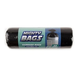 Garbage Bags Black HDPE 56L Pk20 60x80cm