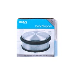 Security Door Stop 10cm S/Steel w Rubber 1.1kg