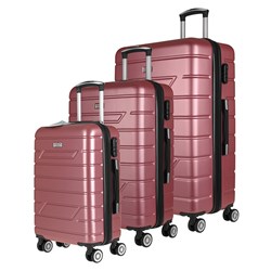 Luggage Set 3 ABS 8 Wheels Expandable 71/60/50cm Maroon