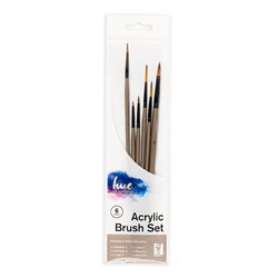 Brush Set Acrylic Taklon 6PC Value Pack #1 W16.2 FSC 100%