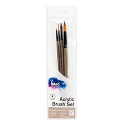 Brush Set Acrylic Taklon 4PC Value Pack #2  W16.2 FSC 100%