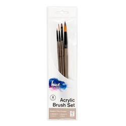 Brush Set Acrylic Taklon 4Pc Value Pk #2 W16.2 FSC 100%