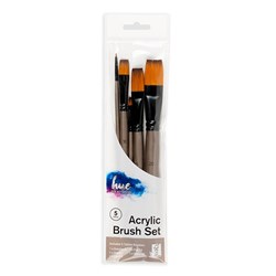 Brush Set Acrylic Taklon 5PC Value Pack #9 W16.2 FSC 100%